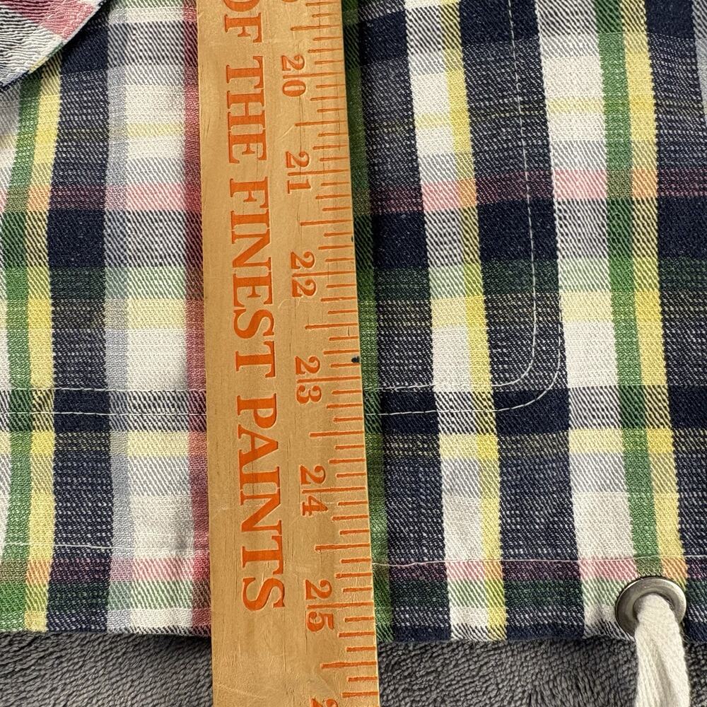 Merona Women’s Plaid Drawstring 4 Button Pullover Hoodie Jacket Size Large - Picture 14 of 15